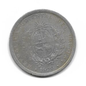 Uruguay 20 Centesimos de Plata 1920 KM24 MB-