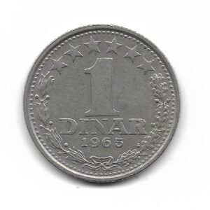 Yugoslavia 1 Dinar 1965 KM47 MB+