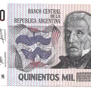 Argentina 500.000 Australes Transitorio Gonzales Fraga-Gonzales Bottero 2897 SC