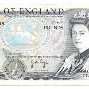 Gran Bretaña 5 Libras 1980-87 P378c MB+