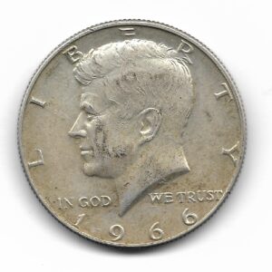 Estados Unidos 1/2 Dolar de Plata 1966 KM202a MB+