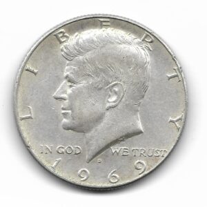 Estados Unidos 1/2 Dolar de Plata 1969D KM202a EXC