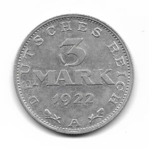 Alemania 3 Marcos 1922A KM29 SC