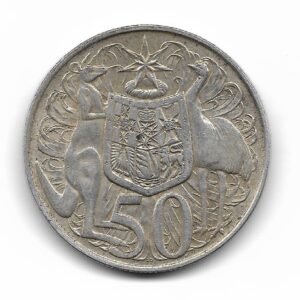 Australia 50 Cents de Plata 1966 KM67 MB+