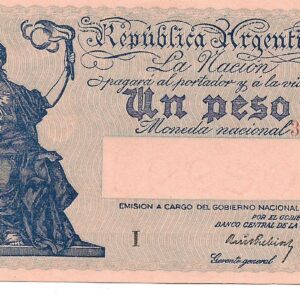 Argentina 1 Peso Progreso Bottero 1822 Prebisch-Bosch SC
