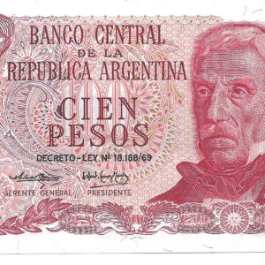 Argentina 100 Pesos Ley serie B Cairoli-G. Morales Bottero 2395 SC