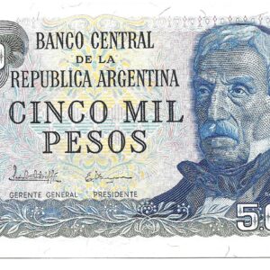 Argentina 5.000 Pesos Ley serie B Lopez-Ianella Bottero 2474 SC