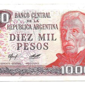 Argentina 10.000 Pesos Ley serie D Lopez-G. del Solar Bottero 2494 EXC