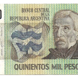 Argentina 500.000 Pesos Ley serie A Lopez-Ianella Bottero 2510 MB