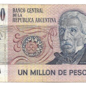 Argentina 1.000.000 Pesos Ley serie A Lopez-Cavallo Bottero 2516 B+