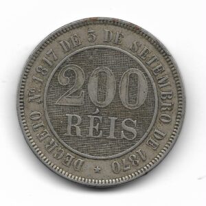 Brasil 200 Reis 1888 KM484 MB