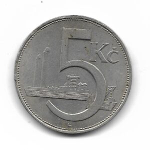 Checoeslovaquia 5 Korun 1938 KM11a EXC