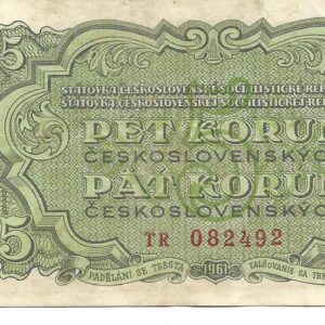 Checoeslovaquia 5 Korun 1961 P82 MB+