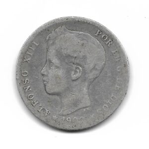 España 1 Peseta de Plata 1900 SM-V KM706 B