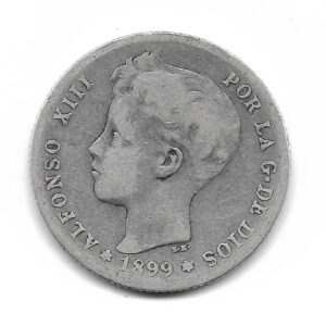 España 1 Peseta de Plata 1899 SG-V KM706 B
