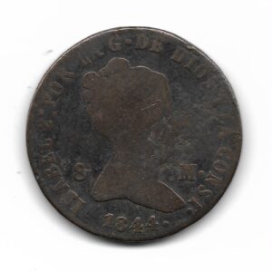 España 8 Maravedis 1844 Segovia KM531.3 B+