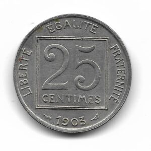 Francia 25 Centimes 1903 KM855 EXC