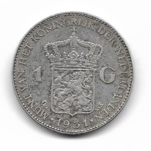 Holanda 1 Gulden de Plata 1931 KM161.1 MB+