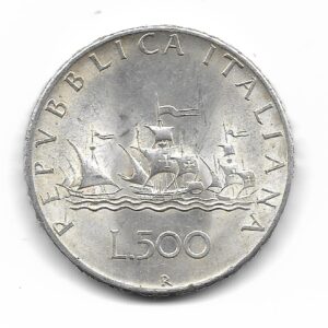 Italia 500 Liras de Plata 1966 KM98 SC