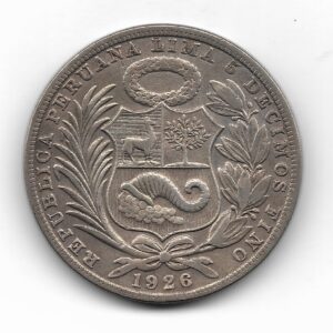 Peru 1 Sol de Plata 1926 KM218.1 MB+