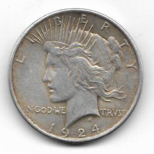 Estados Unidos 1 Dolar de Plata 1924 KM150 EXC-
