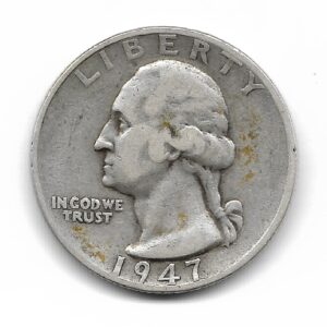 Estados Unidos 1/4 Dolar de Plata 1947s KM164 MB