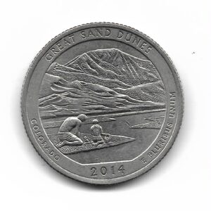 Estados Unidos 1/4 Dolar 2014D Great Sand Dunes