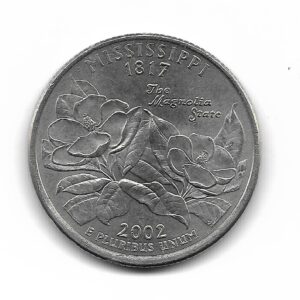 Estados Unidos 1/4 Dolar 2002P Mississippi