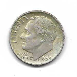 Estados Unidos Dime de Plata 1952D KM195 EXC