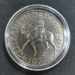 Gran Bretaña 25 New Pence 1977 Jubileo KM920 SC en Capsula