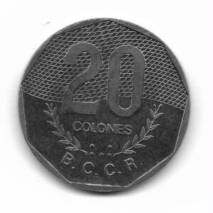 Costa Rica 20 Colones 1983 KM216 EXC