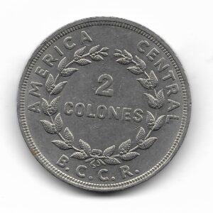 Costa Rica 2 Colones 1978 KM187.2 EXC