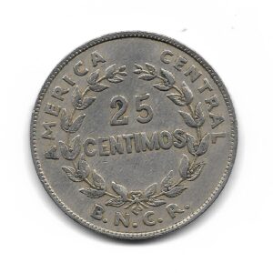 Costa Rica 25 Centimos 1948 KM175 EXC-