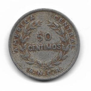 Costa Rica 50 Centimos 1948 KM176 MB-