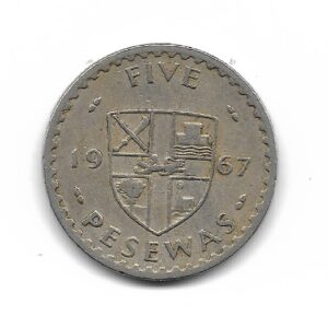 Ghana 5 Pesewas 1967 KM15 MB