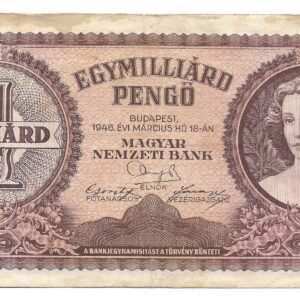 Hungria 1.000.000.000 Pengo 1946 P125 MB