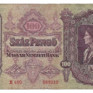 Hungria 100 Pengo 1930 P98 MB