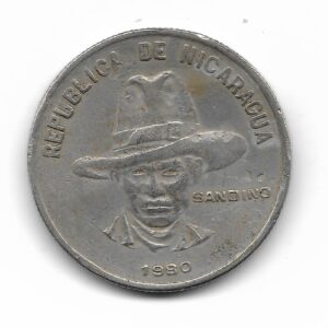 Nicaragua 1 Cordoba 1980 Sandino KM43 MB