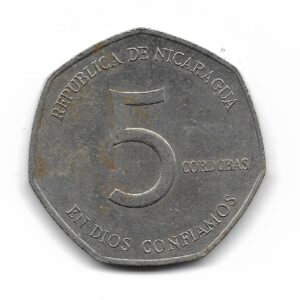 Nicaragua 5 Cordobas 1980 KM44 MB
