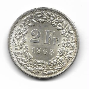 Suiza 2 Francos de Plata 1965 KM21 SC