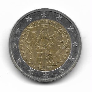 Alemania 2 Euros 1849-2024A Conmemorativo 175 Aniversario de la Constitucion de la Iglesia de San Pablo EXC