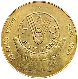 Eslovenia 5 Tolarjev 1995 F.A.O KM21 SC