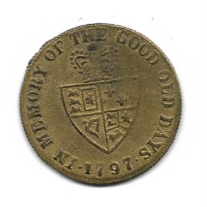 Gran Bretaña Ficha/Token de Juego 1797 Jorge III Por los Buenos Viejos Tiempos