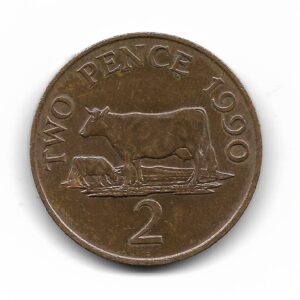 Guernsey 2 Pence 1990 F.A.O KM41 SC