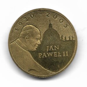 Polonia 2 Zloty 2005 Conmemorativa Papa Juan Pablo II Y525 SC