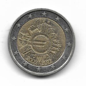 Estonia 2 Euros 2002-2012 Conmemorativo 10 aniversario del Euro KM70 SC