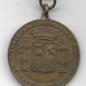 Trenque Lauquen Medalla 1885-1935 Sociedad Española de Socorros Mutuos 50 Aniversario