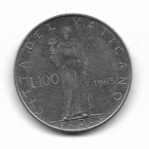 Vaticano 100 Liras 1963 Papa Pablo VI Y82.1 EXC