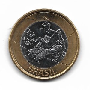Brasil 1 Real Bimetalica 2015 Juegos Olimpicos Rio 2016 Yudo KM711 SC