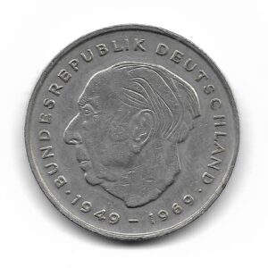 Alemania 2 Marcos 1972G Theodor Heuss KM127 MB